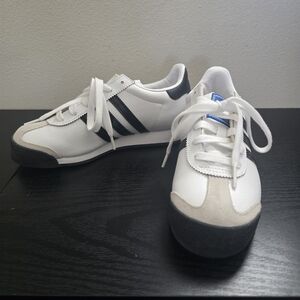 adidas White and Black Retro Runner Sneakers